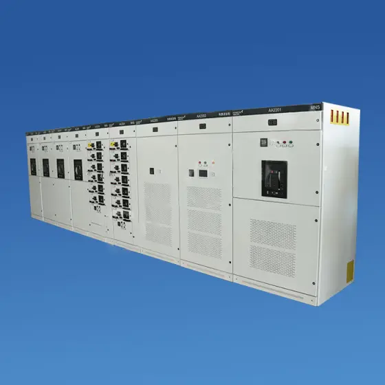 What are the environmental benefits of using MNS AC low-voltage switchgear?